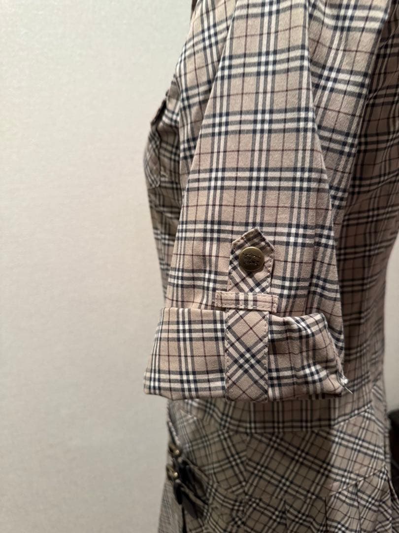 【レア】バーバリー　シャツワンピース　膝丈　ノバチェック　2WAY✨