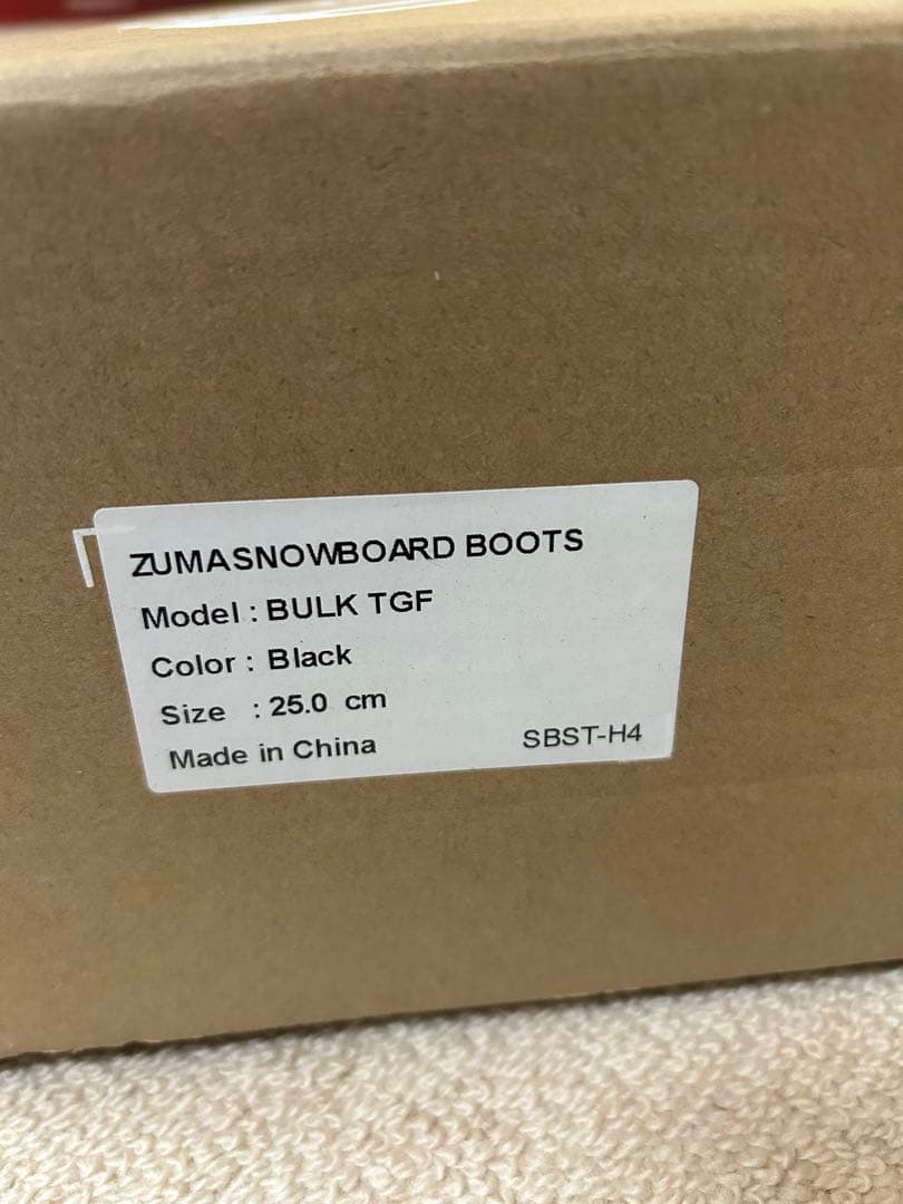 【新品•未使用】ZUMA スノーボードブーツ ブラック　25.0cm