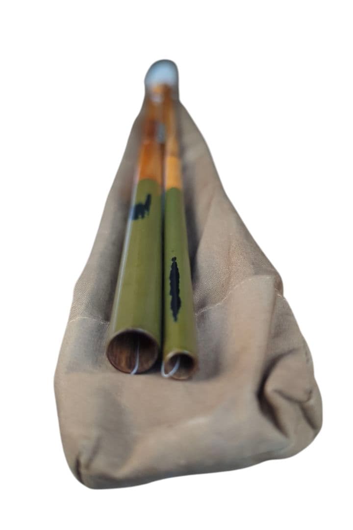 竿友作 手ばね竿 中通し竿 3本継 ハゼ 竹竿 和竿 布袋竹 美品 釣り