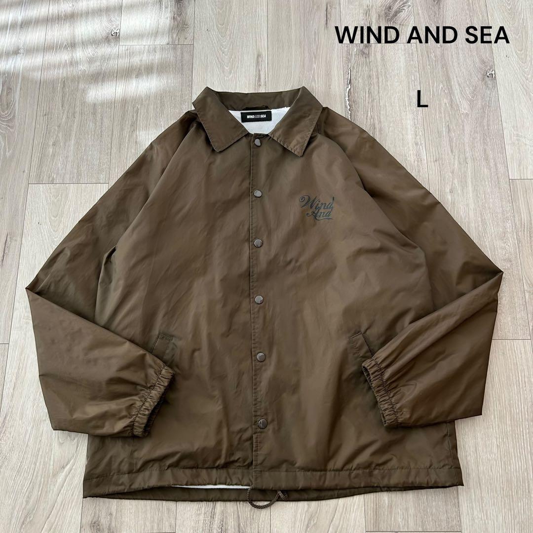 WIND AND SEA コーチジャケット ナイロンジャケット ブラウン L