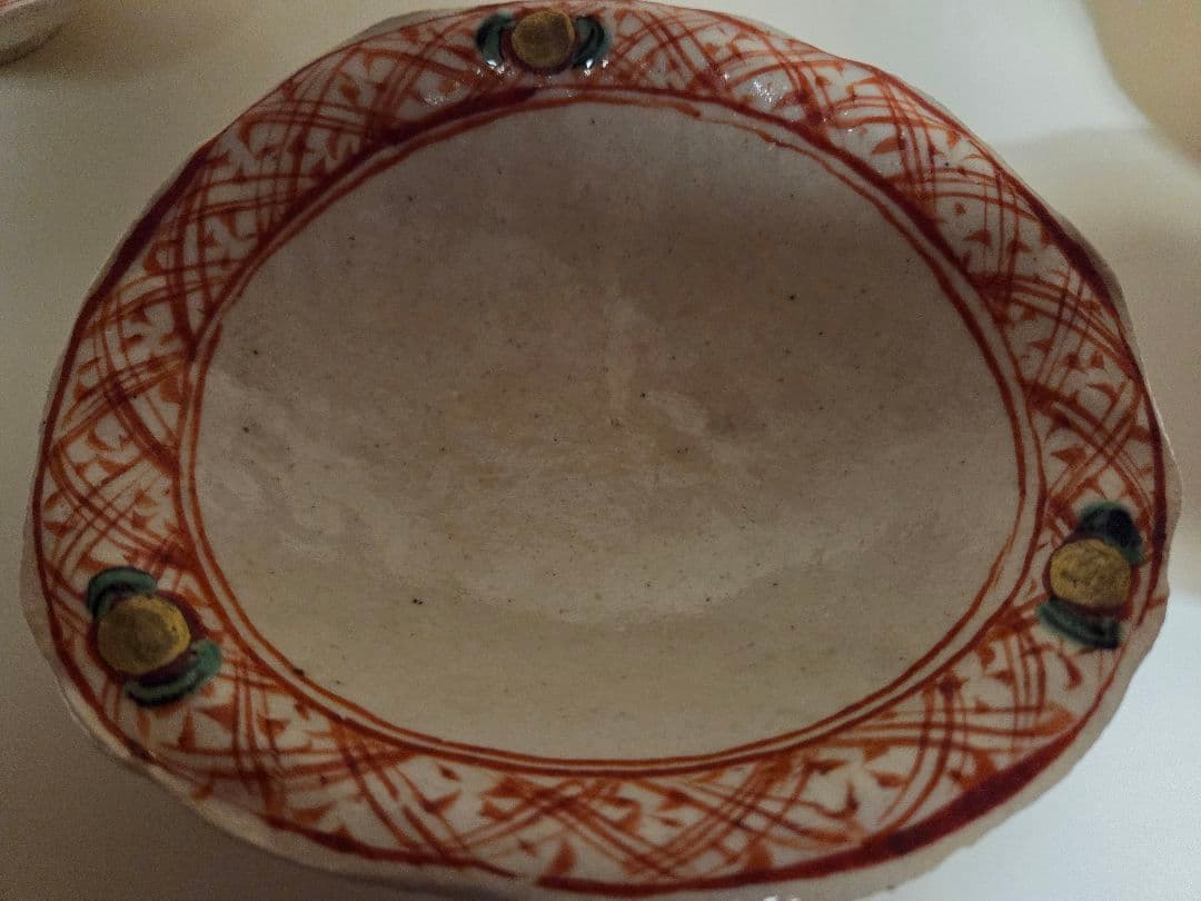 黒岩卓実 赤絵 浅鉢 変形鉢 4枚セット