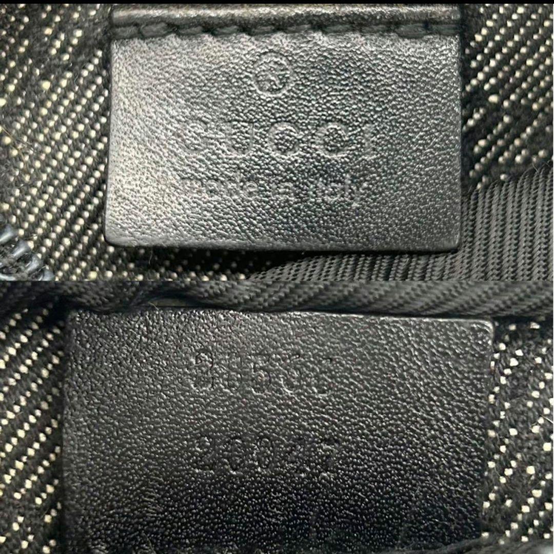 【美品】グッチ ボディバッグ ショルダー GG柄 ロゴ型押し ブラック