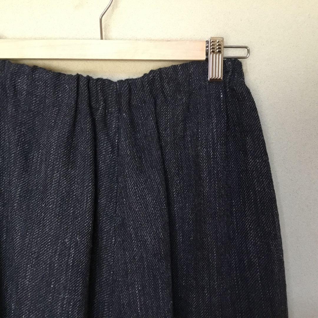 中川政七商店　ウール麻ツイード　ロングキュロット