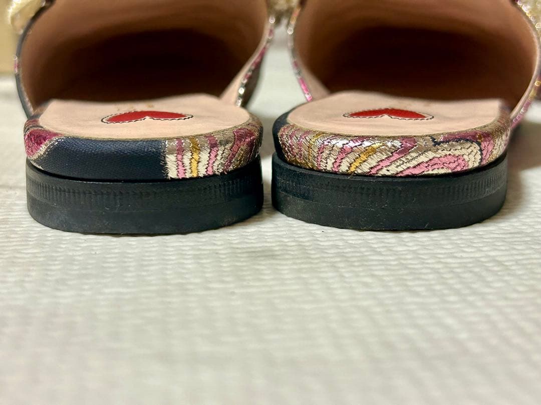 GUCCI プリンスタウン パール リボン ミュール サンダル グッチ 38