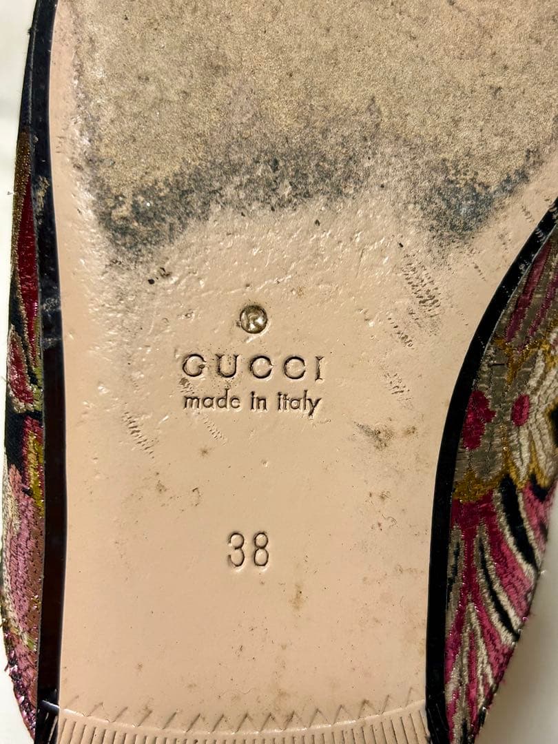 GUCCI プリンスタウン パール リボン ミュール サンダル グッチ 38