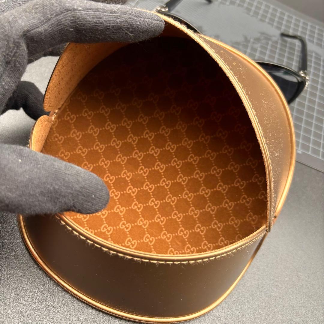 GUCCI グッチ サングラス GG ラインストーン ハート ブラック ケース付