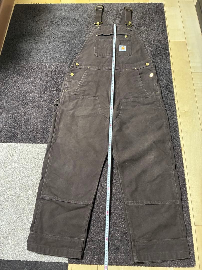 Carhartt ダークブラウン オーバーオール36x30