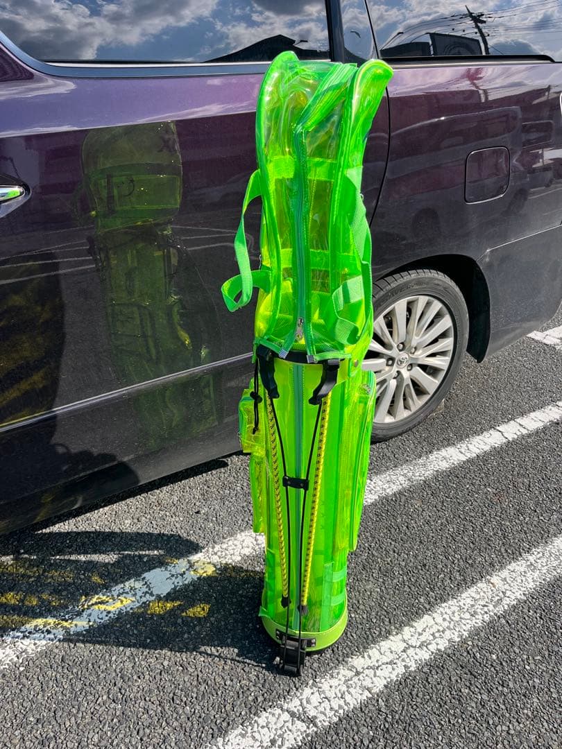XGC 蛍光グリーン ゴルフバッグ