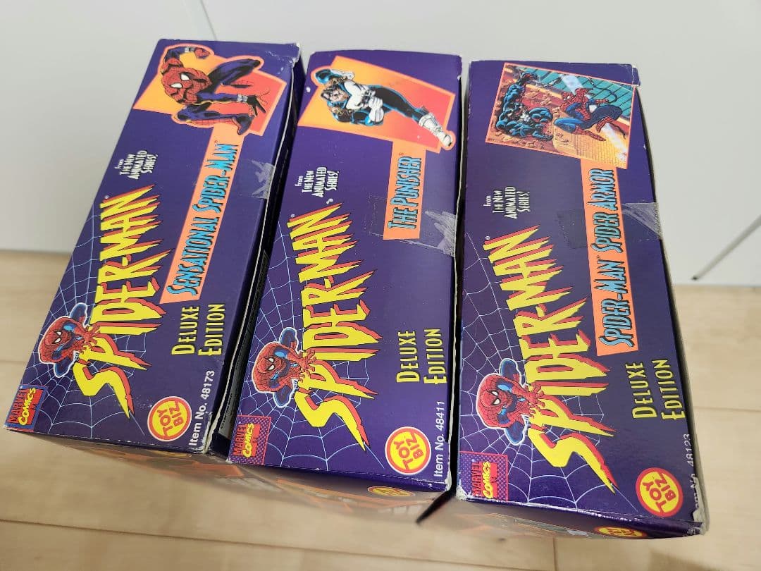 未使用　スパイダーマン デラックスエディション フィギュア 3体　トイビズ