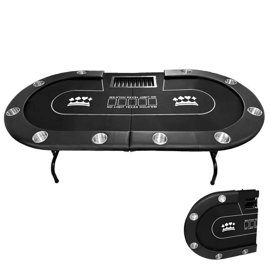 2655新品*ポーカーテーブル10人対応カジノ チップラック ドリンクホルダー