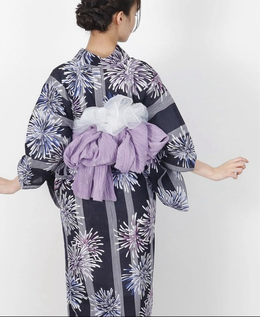 簡単セパレート浴衣 + 兵児帯 セット