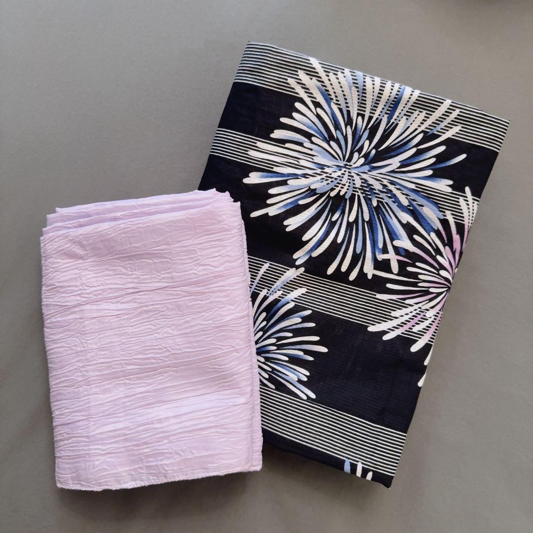 簡単セパレート浴衣 + 兵児帯 セット