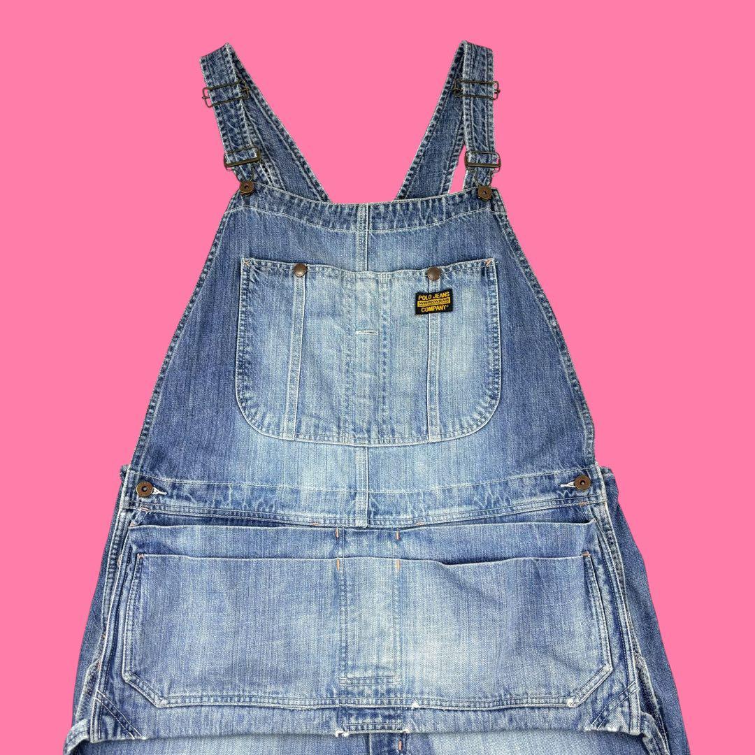 90s Polo Jeans Co Workwear デニムオーバーオール XL