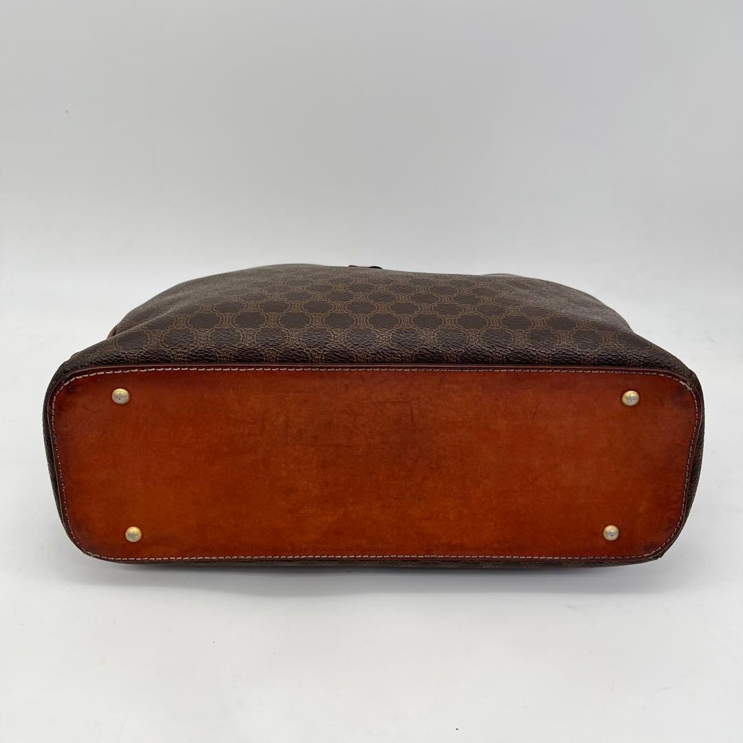 CELINE ハンドバッグ 手提げ マカダム柄 トリオンフ ロゴ入り PVC