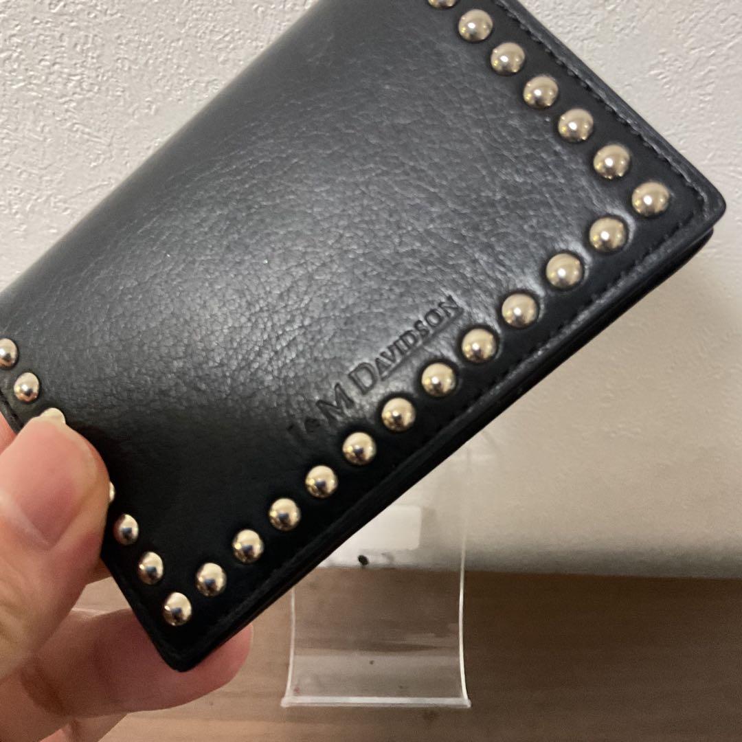 開店セール☆使用二日 美品 J&M DAVIDSON レザー スタッズ 名刺入れ
