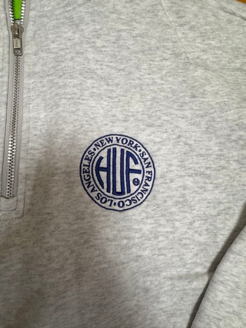 トップス HUF REGIONAL HALF ZIP FLEECE