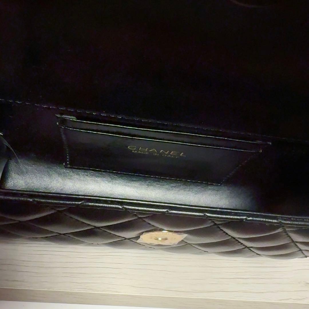 CHANEL ノベルティ ショルダーバッグ チェーン ハンドル ストーン パール