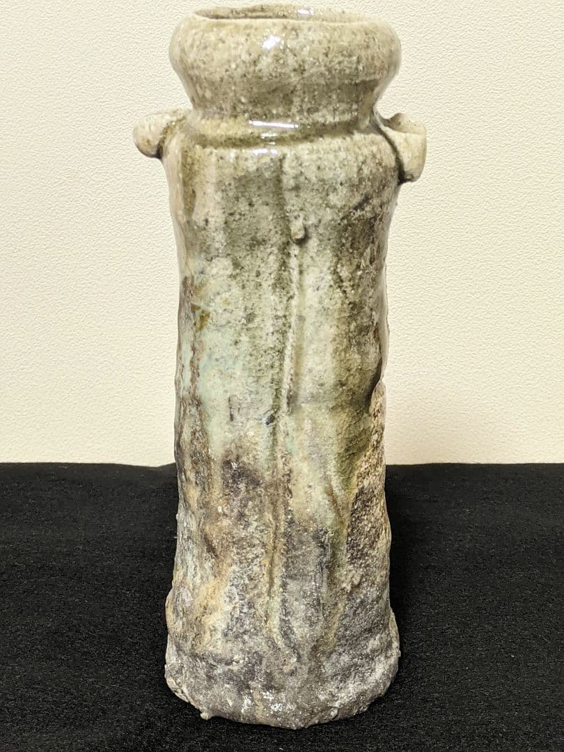 古谷道生 伊賀 花器 伊賀花入 共箱 共布 伊賀焼 花入