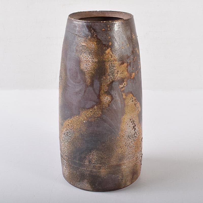 備前焼　人間国宝　金重陶陽作　花入　共箱　D　R7820