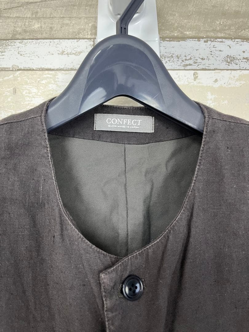 CONFECT UpcycleLino ポプリン クルーネックベスト