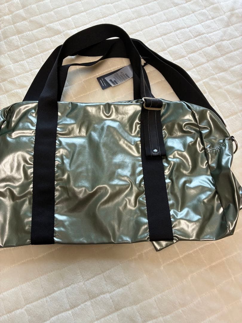 JACK GOMME メタリックグリーン ボストンバッグ