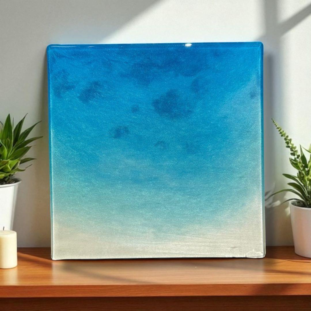 レジンアート　海アート　エポキシレジンアート　インテリア　壁掛け