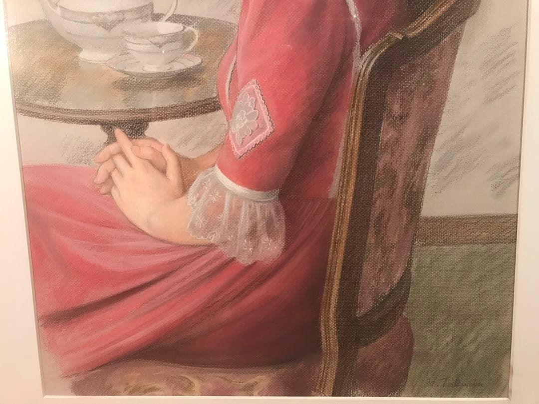 徳田宏行　「午後」　パステル画２０号　画面右下・作品裏に本人直筆サイン有り