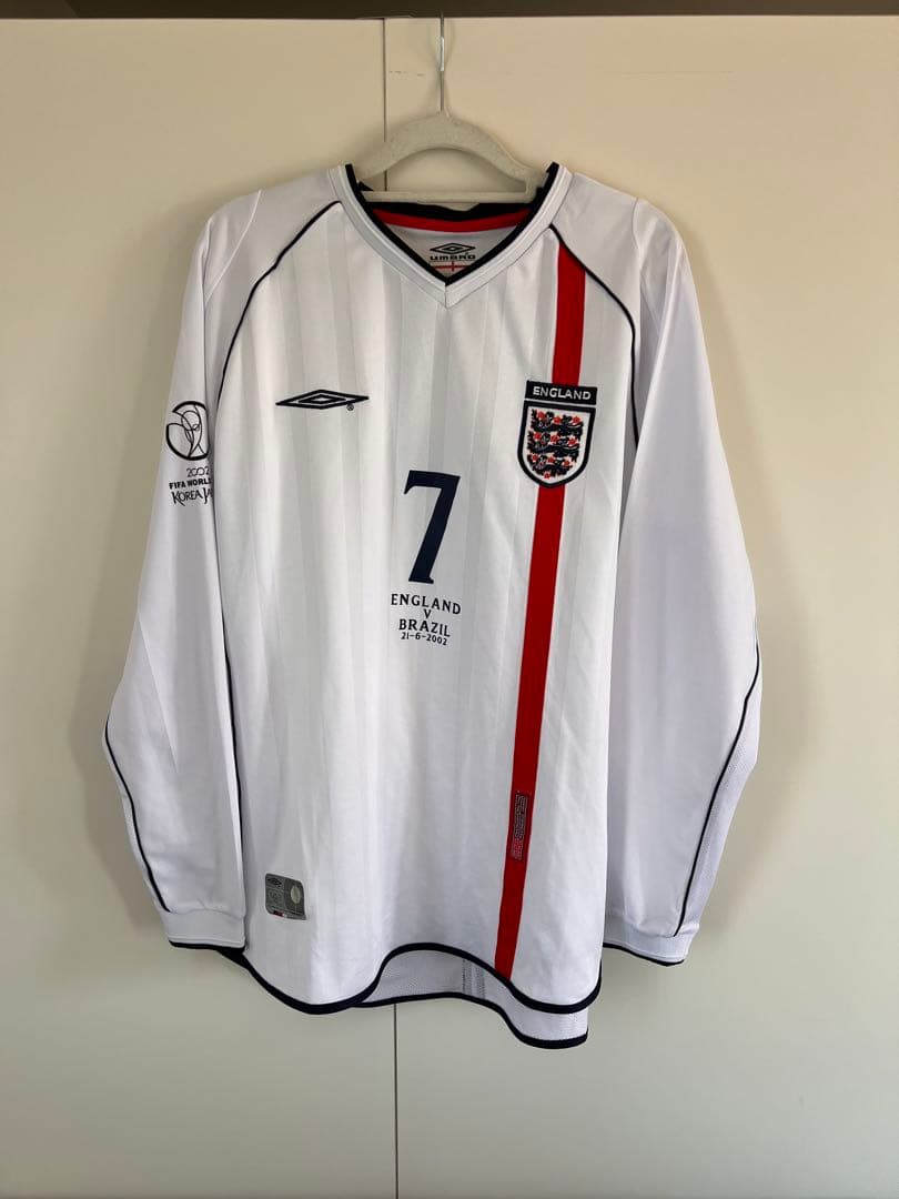 2002 W杯 イングランド代表 ベッカム 7 長袖 ユニフォーム