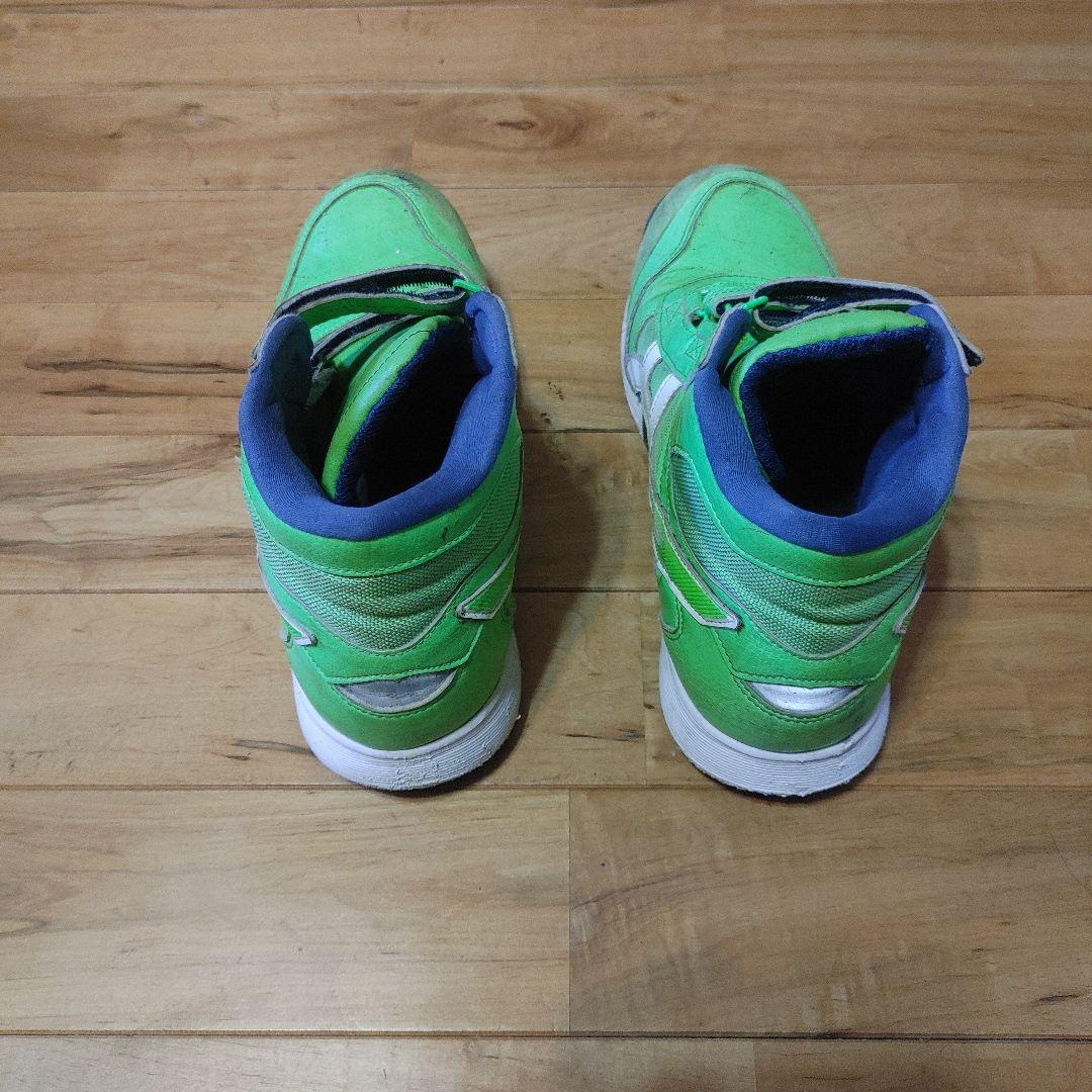 asics 緑色 ハイカット安全靴