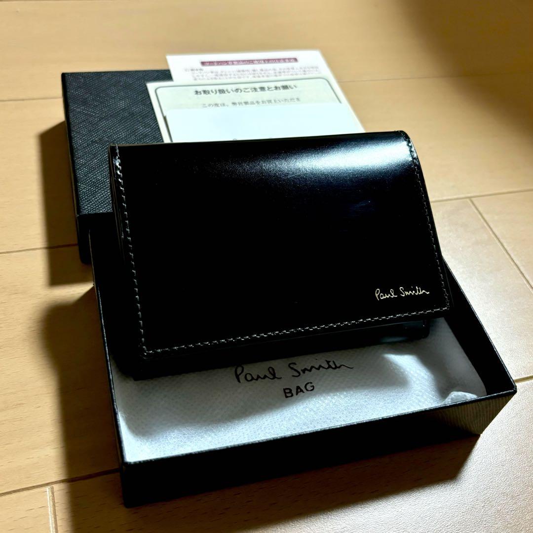 Paul Smith レア　最上位モデル　コードバン　名刺入れ　黒　新品未使用