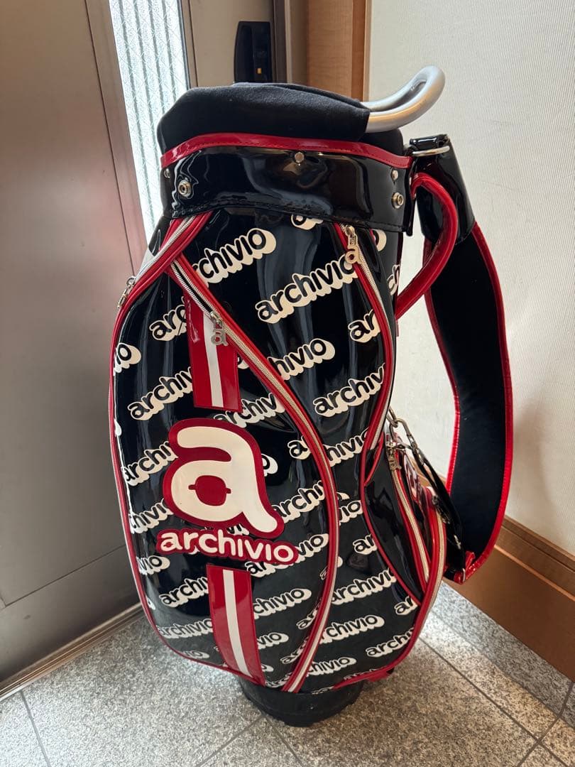 archivio キャディバッグ 黒/赤