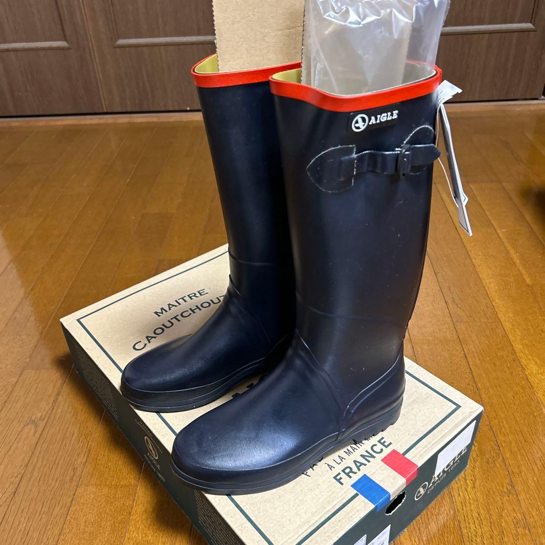 AIGLE 長靴 ブラック サイズ038 24cm