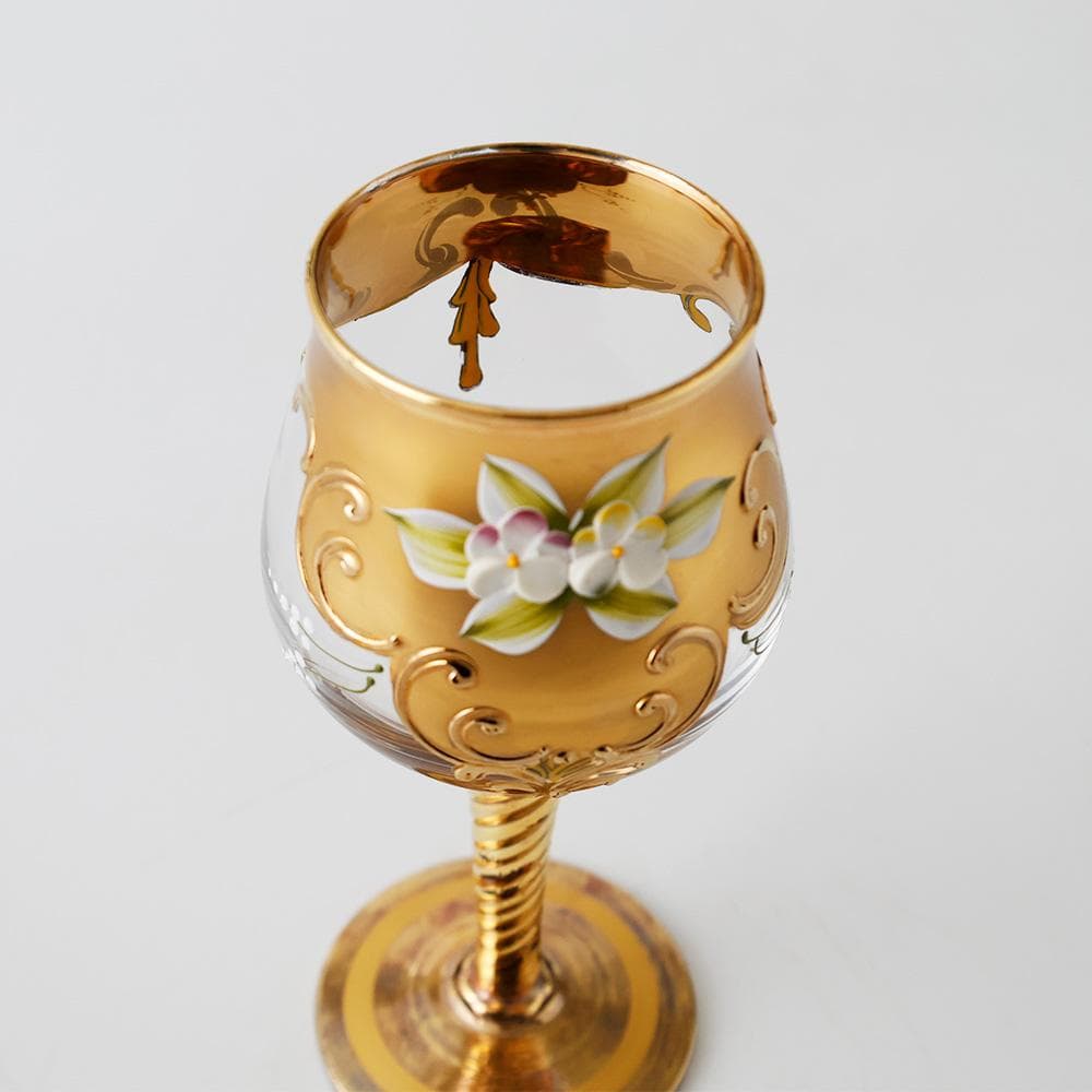 T　超高級 ベネチアングラス　イタリア製　ムラノーガラス　ワイングラス3客