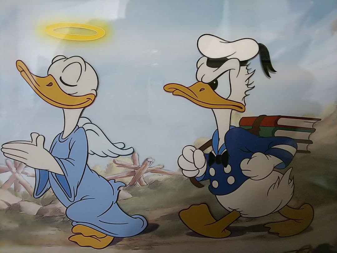 ディズニー セル画Donald's Better Self ドナルドの腕白時代