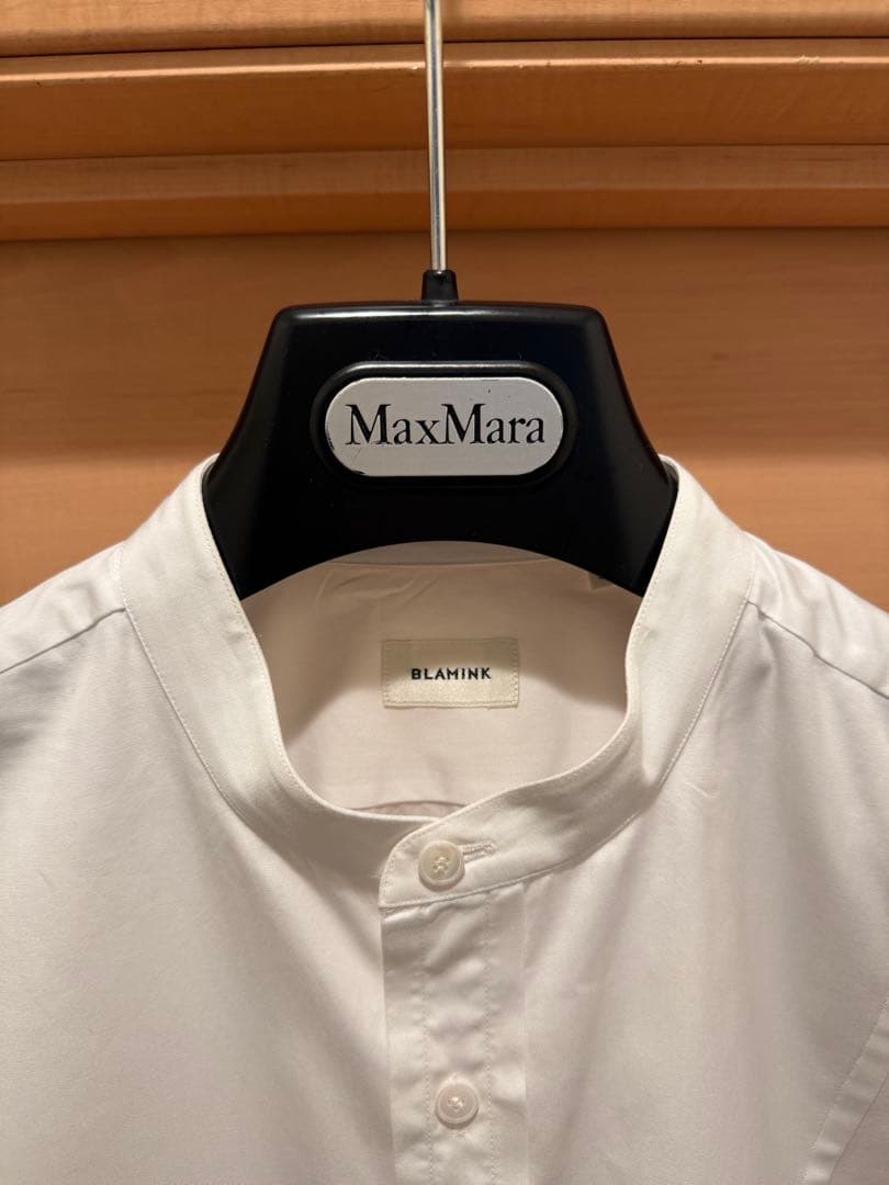 ブラミンク BLAMINK コットンバンドカラーシャツ 38