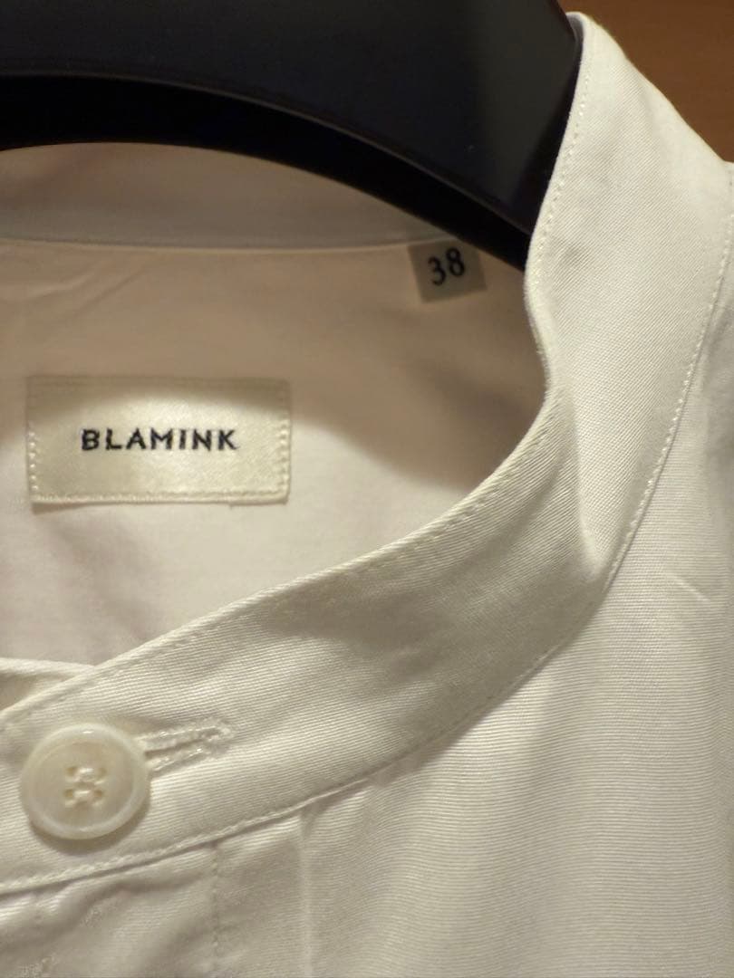 ブラミンク BLAMINK コットンバンドカラーシャツ 38