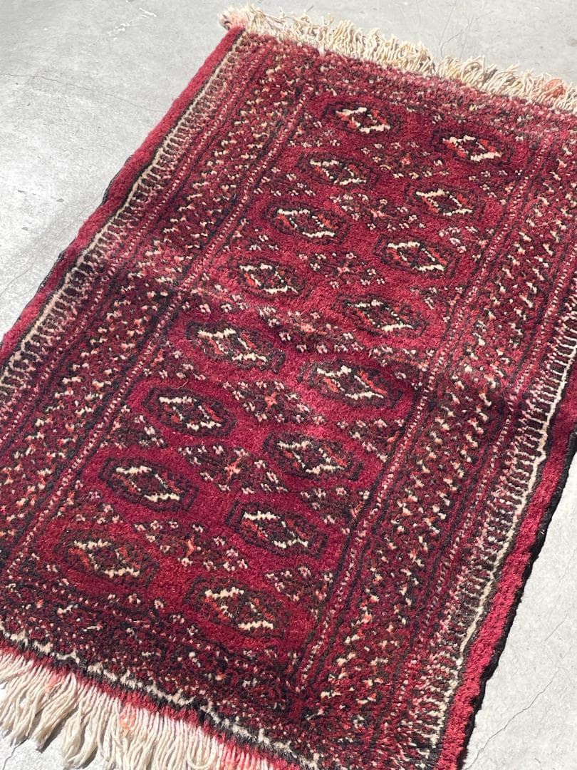 《 Vintage Rug 》トルクメンラグ　トライバル　アフガン　幾何学模様