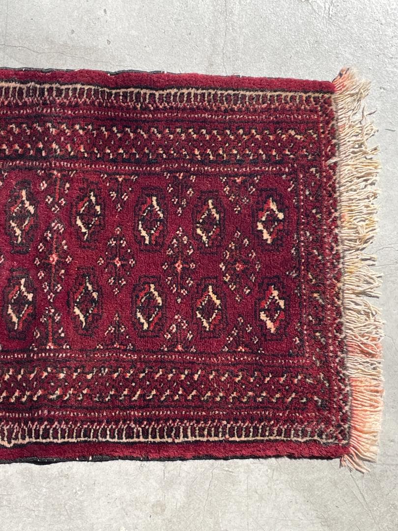 《 Vintage Rug 》トルクメンラグ　トライバル　アフガン　幾何学模様