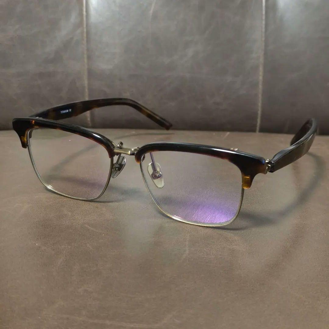 跳ね上げ式 メガネ サーモント ブラウンデミ/アンティークゴールド ノーブランド
