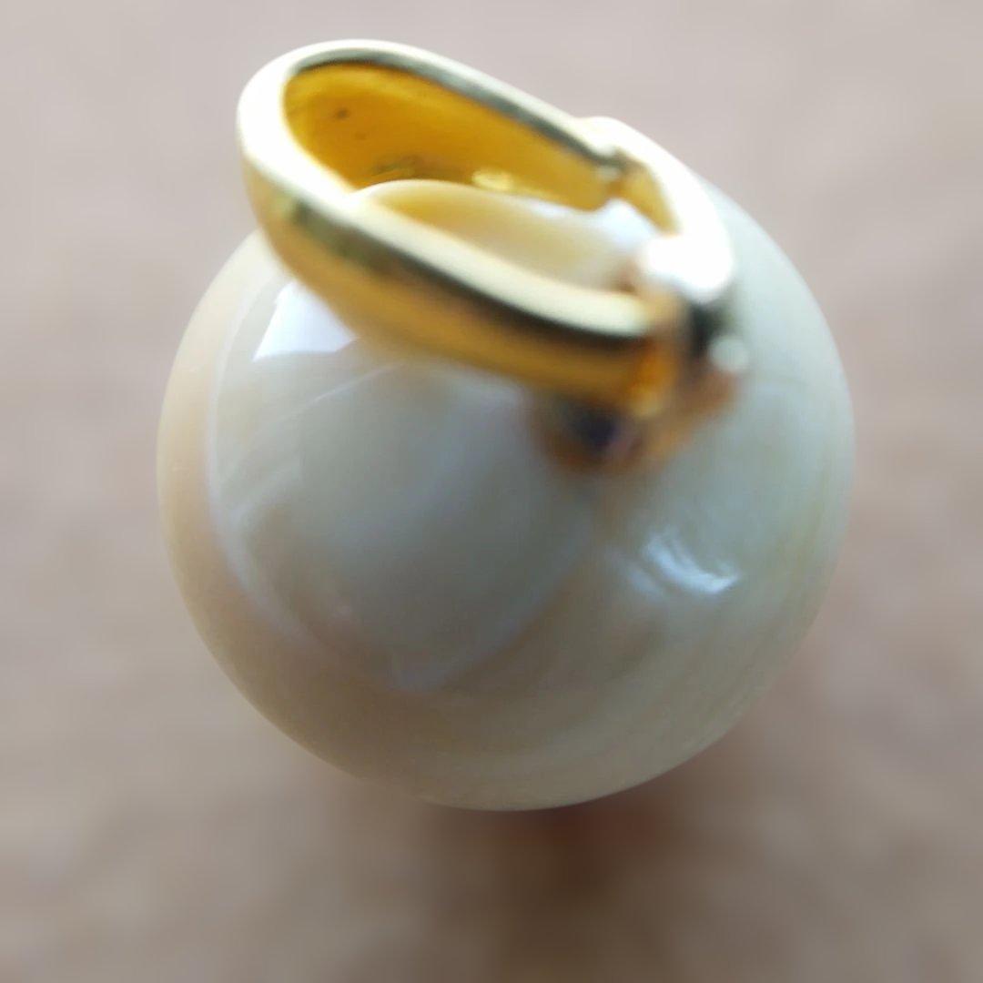 【宮本武蔵さん専用】鯨歯　マッコウクジラ　牙玉ペンダントトップ　13㎜　５個