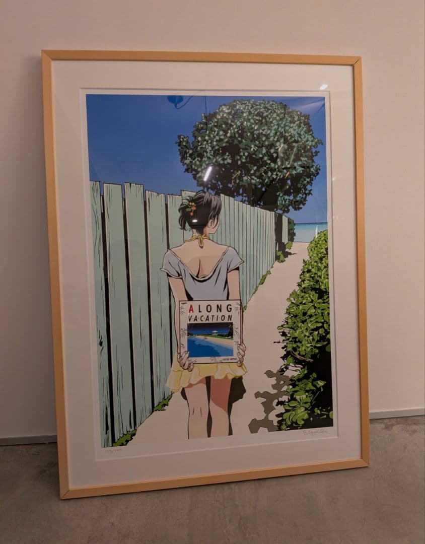 江口寿史 直筆サイン入り複製原画 A LONG VACATION 40th