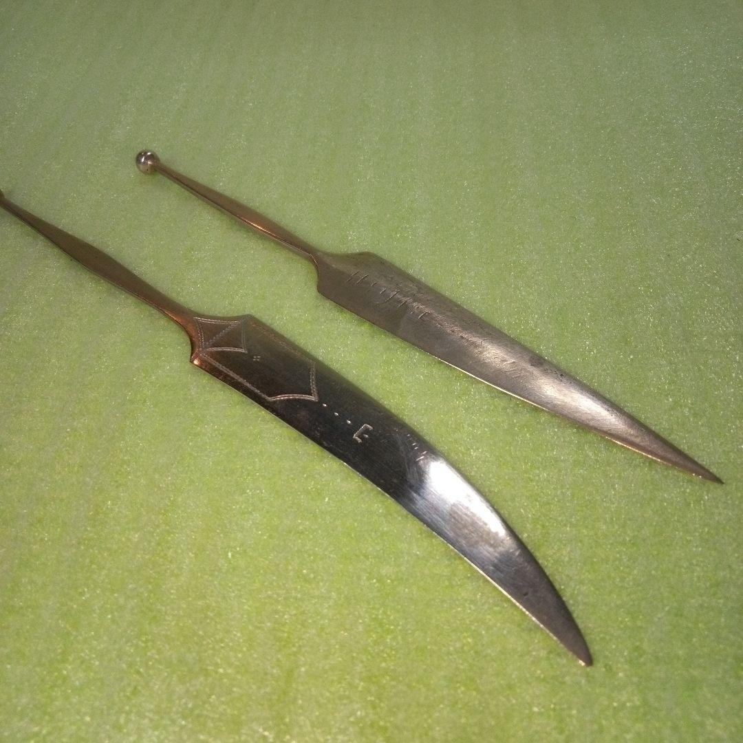 ニジェール？　錫製？　ペーパーナイフ　レア　希少　2本セット　アンティーク