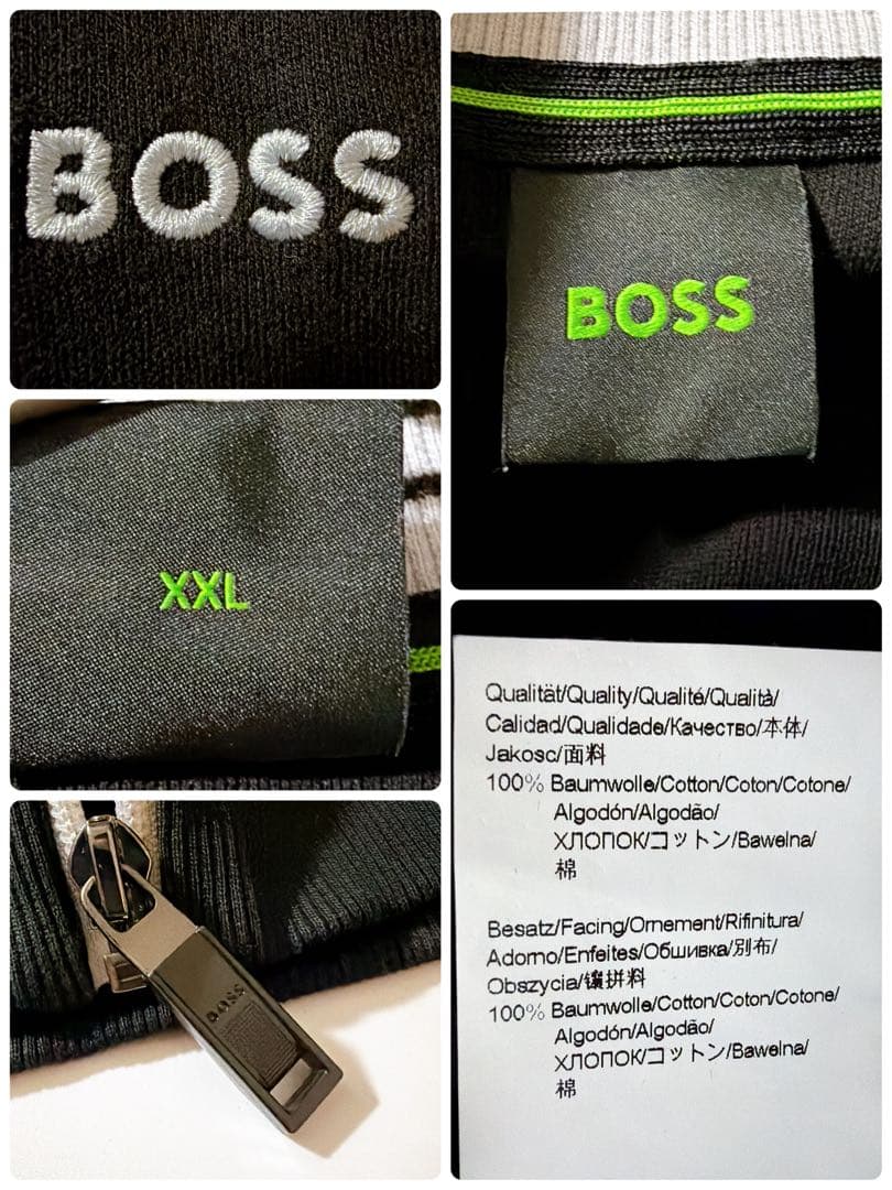XXL✨️HUGO BOSS ジャージセットアップ ロゴ刺繍 大谷翔平 ブラック