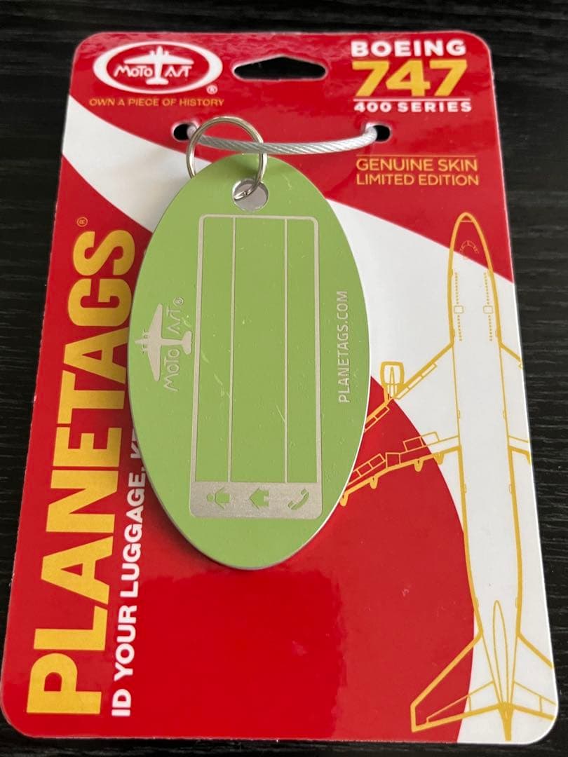 キーホルダー タグ 実機部品 ボーイング B747 カンタス航空 オーストラリア