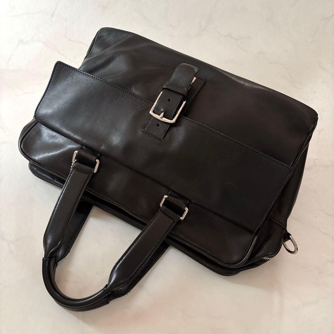COACH 黒 レザー ビジネスバッグ 2way ブリーフケース