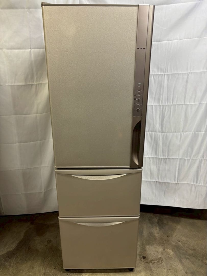 日立 3ドア冷蔵庫 R-K320GVL 2017年製315L 左開き