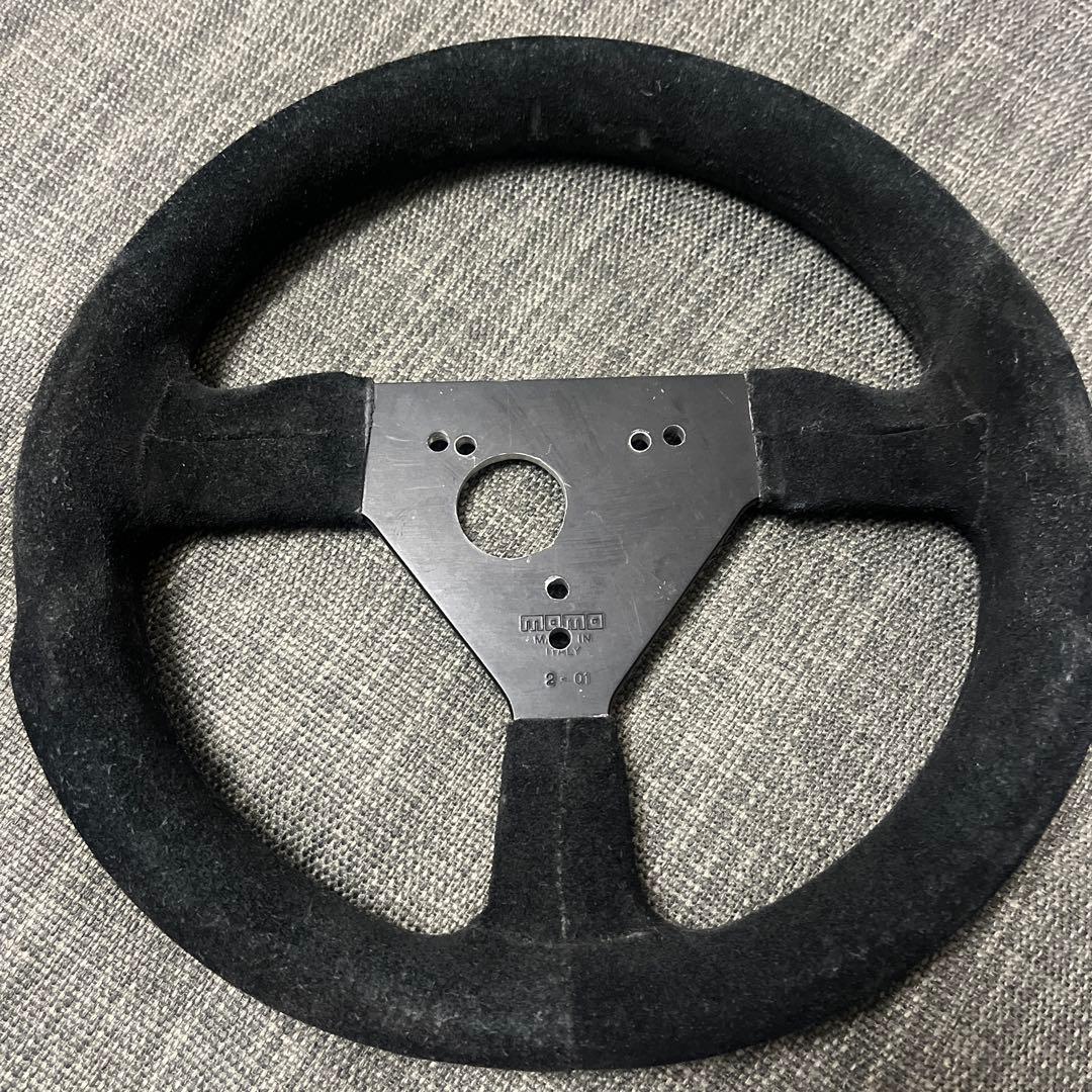 momo スエード 3本スポーク ステアリング　レーシングカート