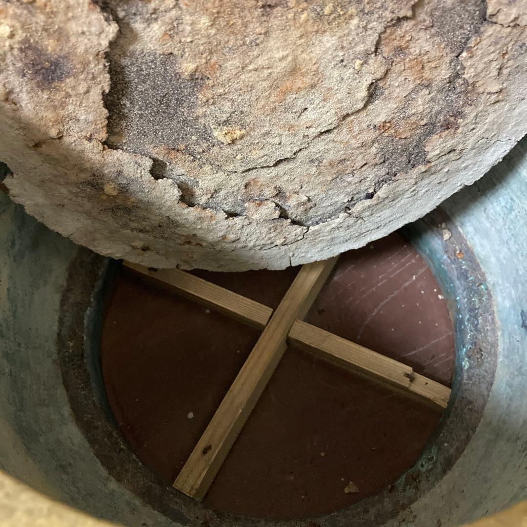 時代銅火鉢　壱対　宣徳火鉢　江戸文政　手炙り　アンティーク　珍品　高肉彫