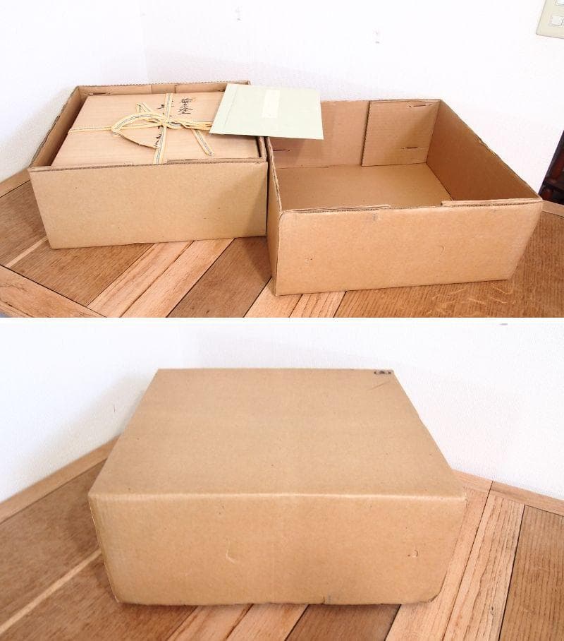 【ほぼ未使用】輪島塗 五作家合作 絵変わり蒔絵 朱塗 卓上膳5客 半月膳/会席膳