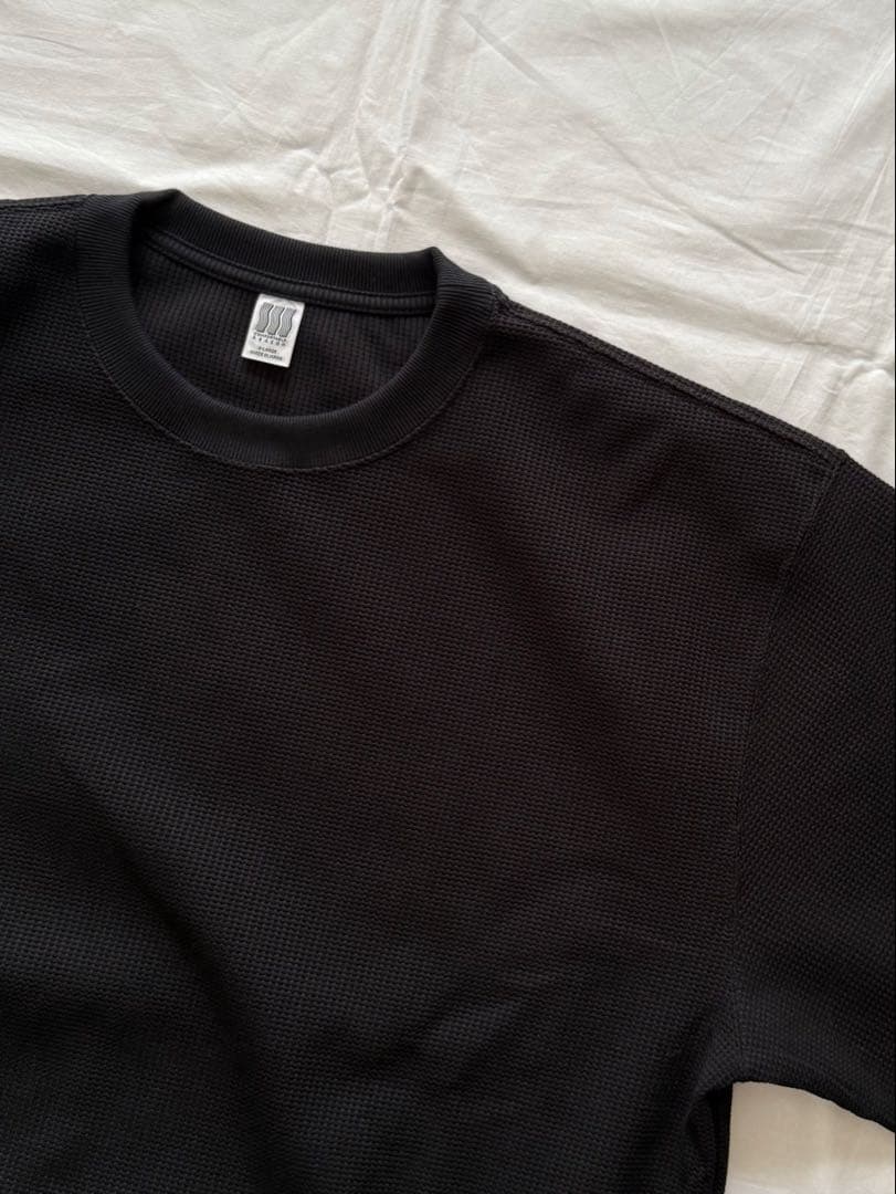 コンフォータブルリーズン POLY WAFFLE SWEAT BLACK XL